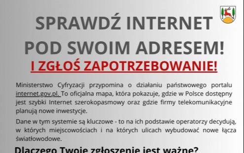 Zdjęcie do Sprawdź dostępność szybkiego Internetu pod swoim adresem!